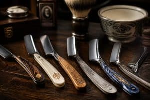 découvrez notre sélection de modèles uniques et styles tendances de rasoirs droits pour un rasage précis et élégant.